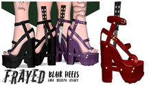 Frayed - Blair Heels - Red