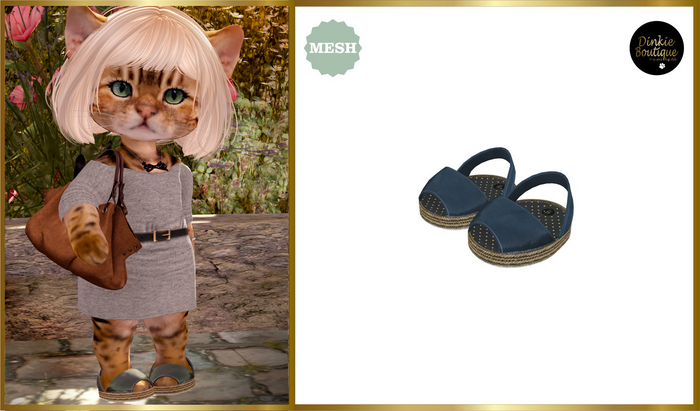 *DB* DINKIES LOLA PEEPTOE SANDAL*  navy