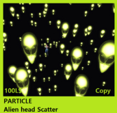 PARTICLE Alien head Scatter