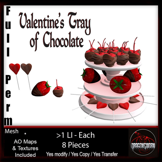 Full Perm Valentine's Tray of Chocolate
