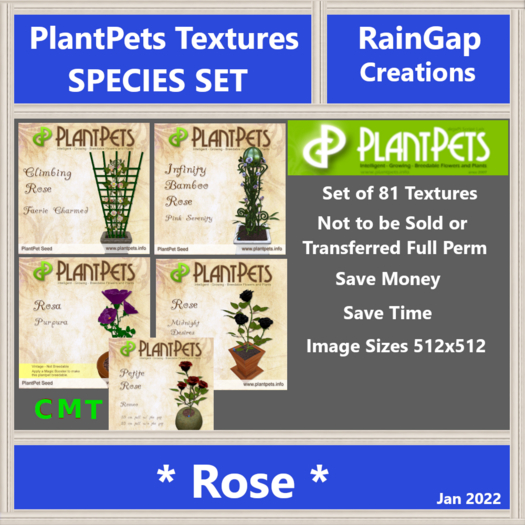 PLANTPETS TEXTURES SET ROSE COMPLETE (81)