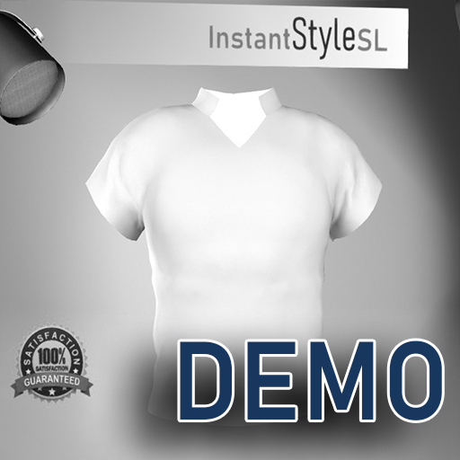 InstantStyleSL-DEMO-White-V Neck Polo