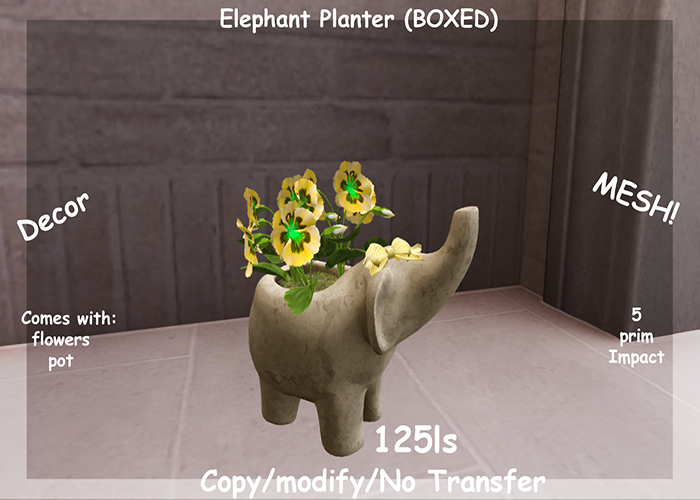 Elephant Planter (BOXED)