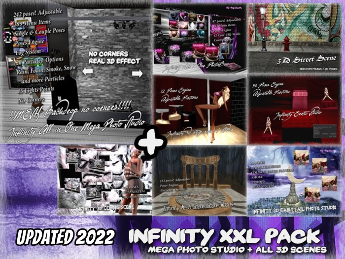 2022 Mega Mesh PhotoStudio & All 3D Scenes & 3D Studios