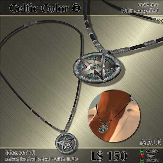 Celtic Colour 2 necklace male