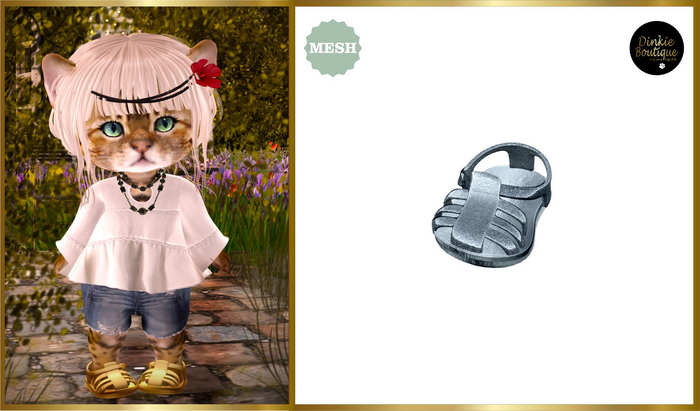 *DB* DINKIES JELLY SANDALS* silver