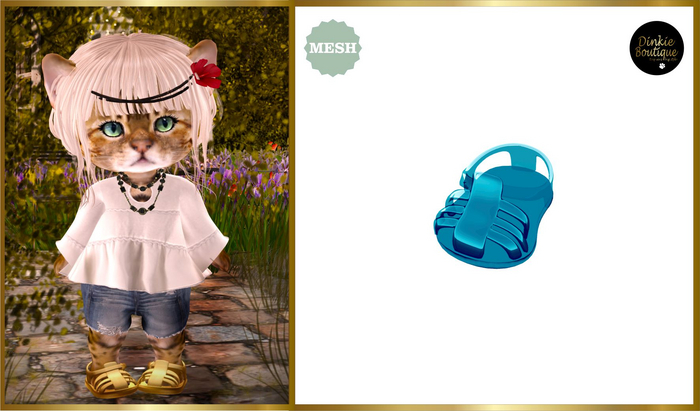 *DB* DINKIES JELLY SANDALS* blue