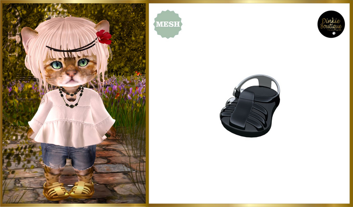 *DB* DINKIES JELLY SANDALS* black