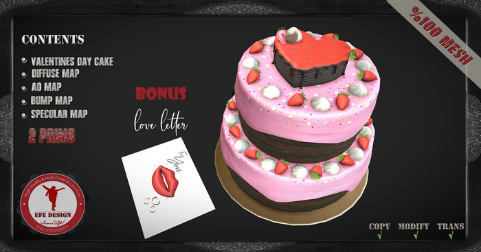 (Efe Design) Valentines Day Cake Fullperm 