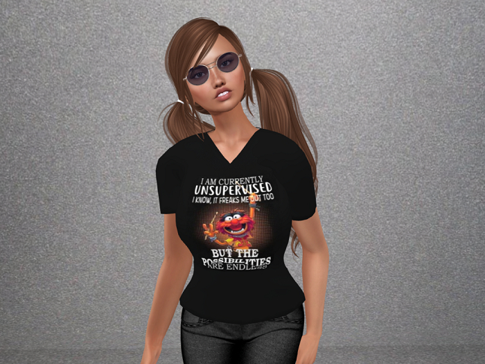 Unsupervised-Ladies v-neck shirt