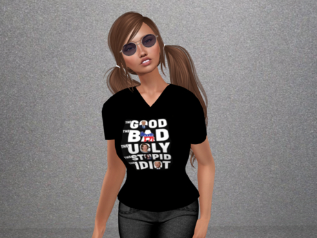 Second Life Marketplace - Good-Bad & Ugly-Ladies v-neck shirt