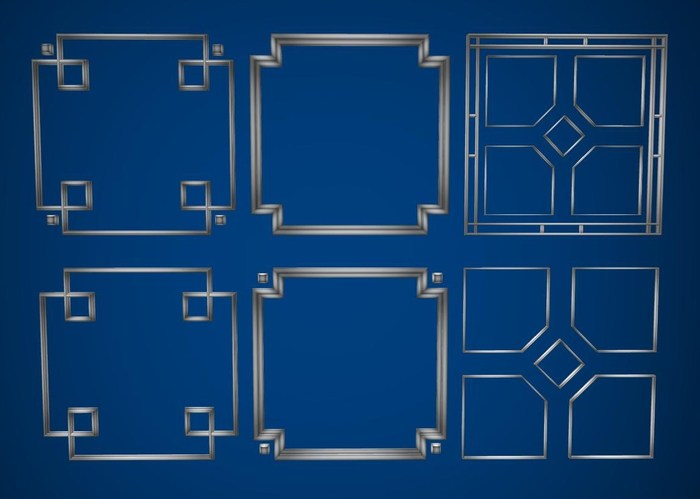 Sculpted walls/ceilings decorations - 1 prim prefab