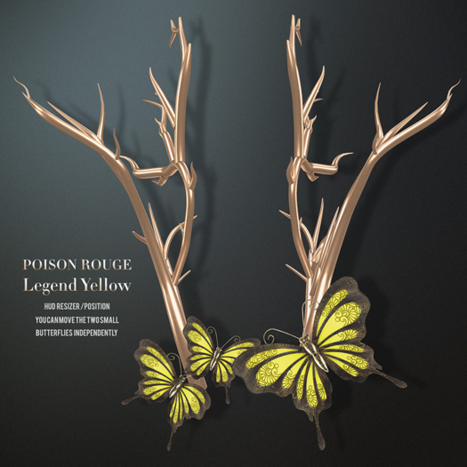 POISON ROUGE Legend Headpiece - Yellow
