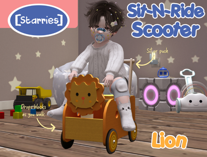 [Starries] Sit-N-Ride Scooter - Lion