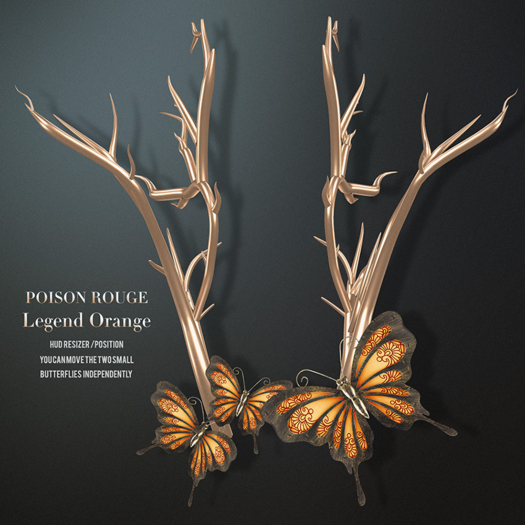 POISON ROUGE Legend Headpiece - Orange