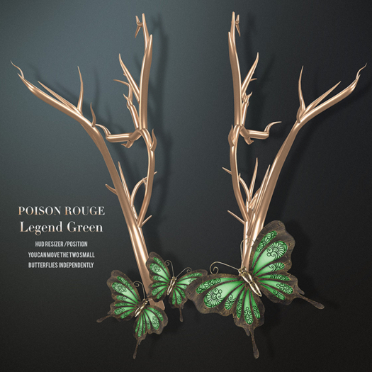 POISON ROUGE Legend Headpiece - Green