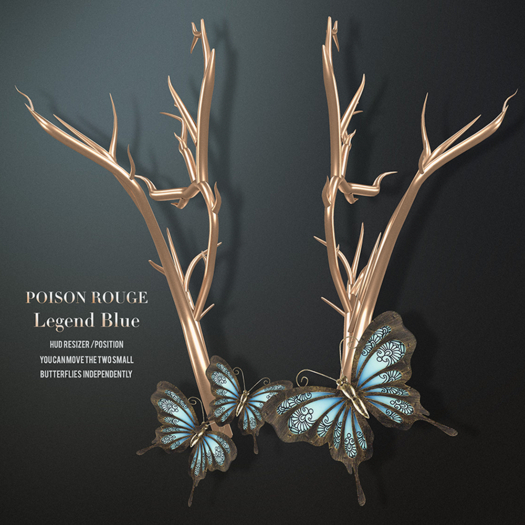 POISON ROUGE Legend Headpiece - Blue