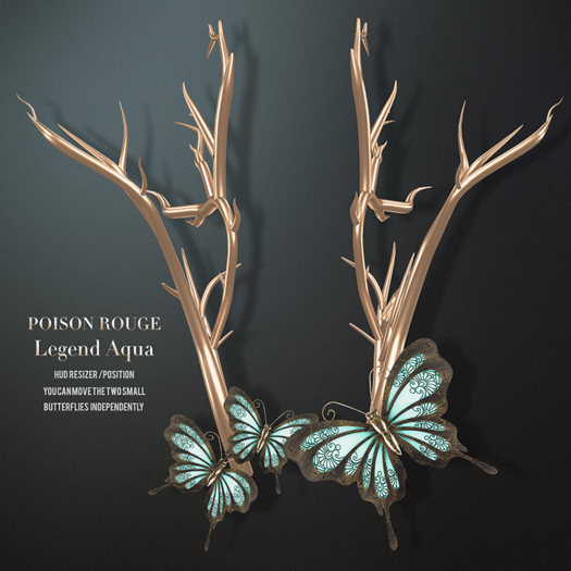 POISON ROUGE Legend Headpiece - Aqua