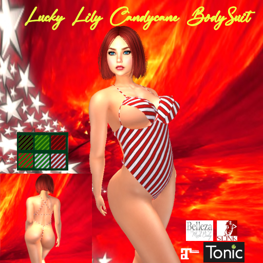 Lucky Lily Candycane Bodysuit