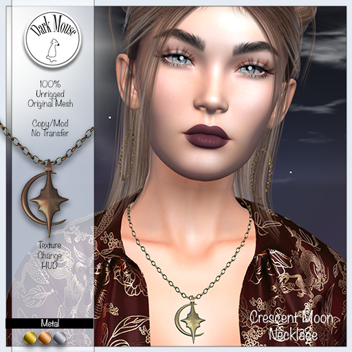 *DM* Crescent Star Necklace