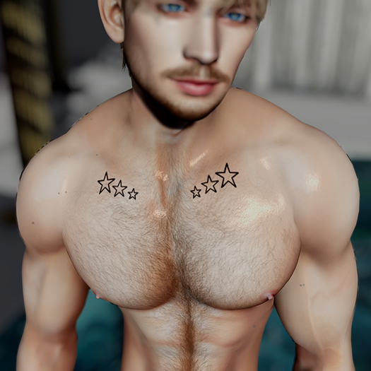 Men's Triple Star Tattoo Top Set - BoM Layer