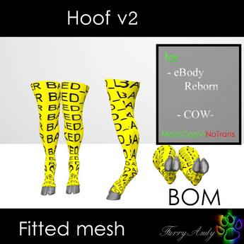 Second Life Marketplace - DEMO - Furry Andy - Hoof for eBody Reborn ...