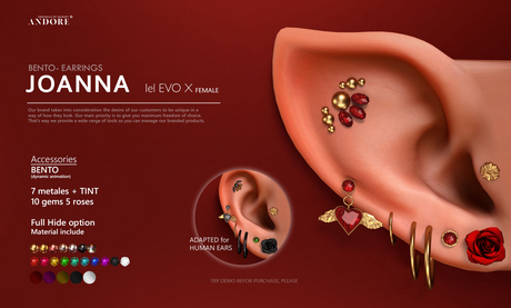 Second Life Marketplace - :ANDORE: - :ear-acc: - Joanna [LeL Evo X ]