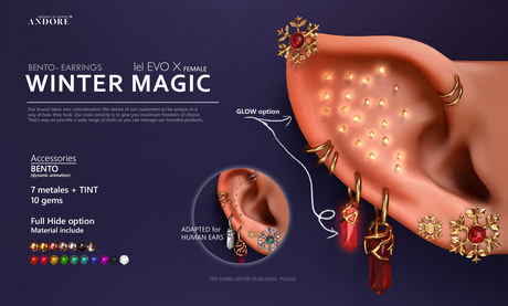 Second Life Marketplace - :ANDORE: - :ear-acc: - [FEMALE] - Winter ...