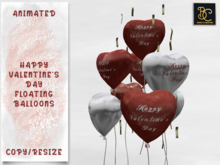 BMC3751 - HAPPY VALENTINE'S DAY ANIMATED FLOATING BALLOONS - TOUCH TO RESIZE
