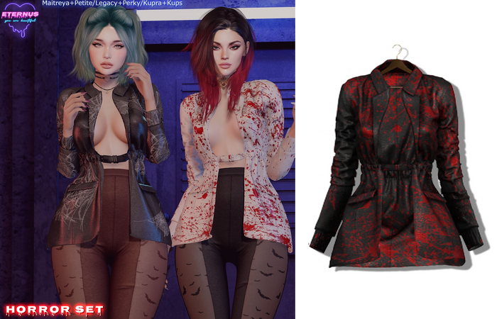 [Eternus] Horror Jacket Blood Splatter Black