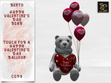 BMC3752 - BENTO - HAPPY VALENTINE'S DAY BEAR - TOUCH FOR A BALLOON