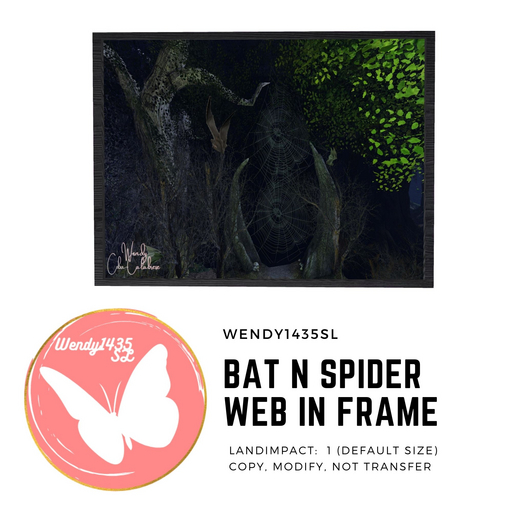 *:Wendy1435SL:* - Bat n Spider web in frame (rezz to unpack me)
