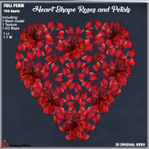 FULL PERM Heart Shape Roses and Petals