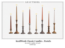KraftWork Classic Candles . Pastels (Add Me)