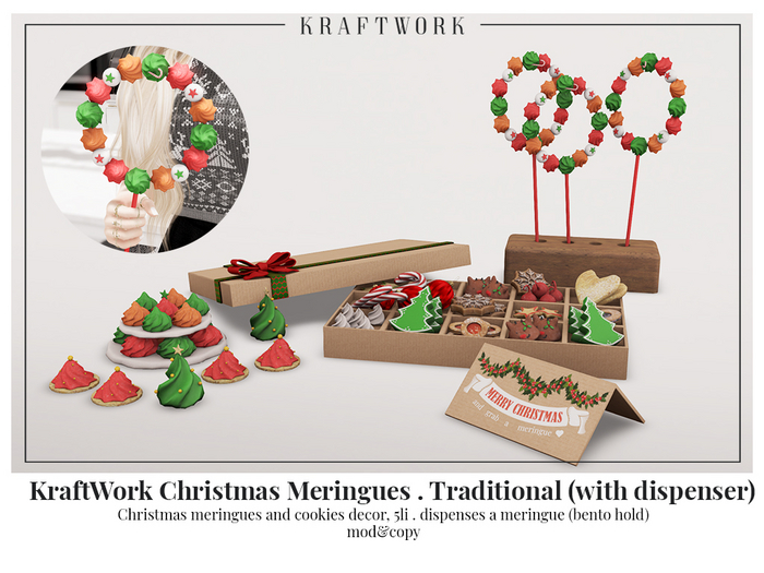 KraftWork Christmas Meringues . Traditional (Add Me)