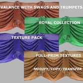 Valance with swags and trumpets - Royal collection
