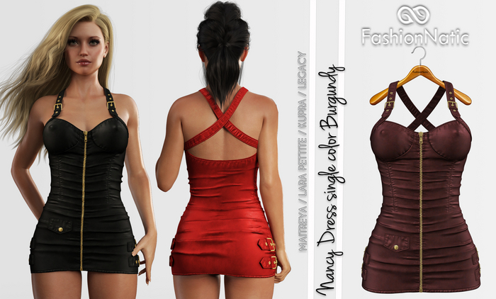 Nancy Dress Burgundy - Maitreya Lara, Lara Petite, Kupra Original, Legacy - FashionNatic