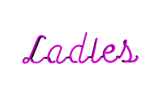 Ladies Neon Store Sign  