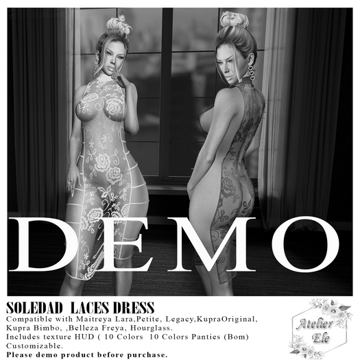 * DEMO *{AE} SOLEDAD LACES DRESS