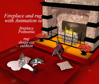 Fireplace and rug set Box
