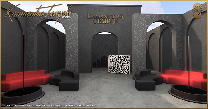 Kamasutra Temple Backdrop - The Bearded Guy