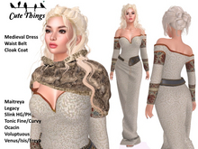 [CT] Medieval Cirilla Oufit WHITE - 11 Sizes - Maitreya - Slink - Belleza - Tonic - Legacy - Ocacin - Volupuous DEMO