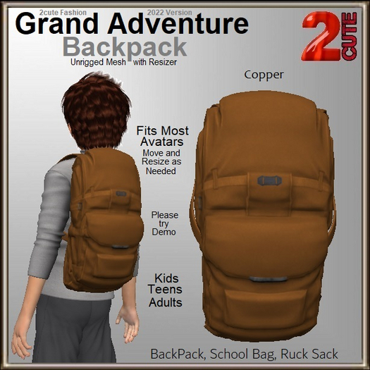 Grand Adventure Backpack [2cute] Copper