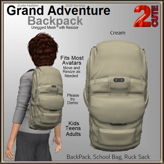 Grand Adventure Backpack [2cute] Cream
