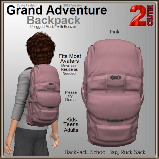 Grand Adventure Backpack [2cute] Pink