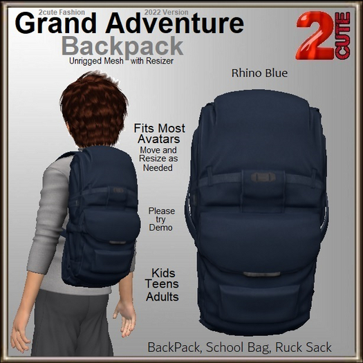 Grand Adventure Backpack [2cute] Rhino