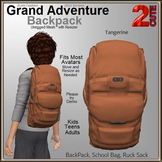 Grand Adventure Backpack [2cute] Tangerine