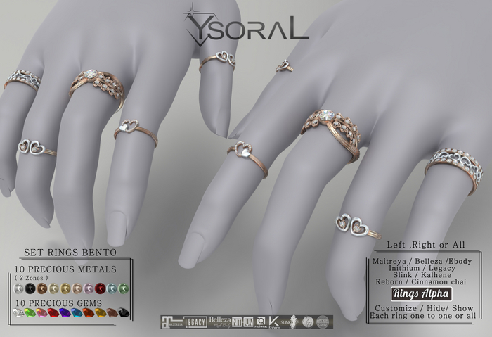 ~~ Ysoral ~~.:Luxe Set Rings Anelise :.(LADY BENTO)