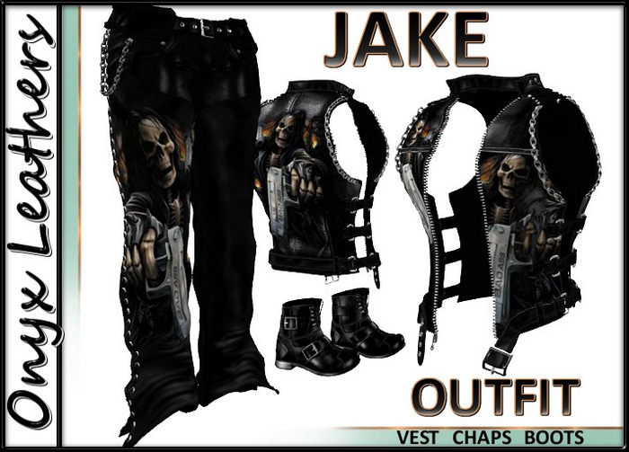 JAKE Reaper vest chaps boots outfit