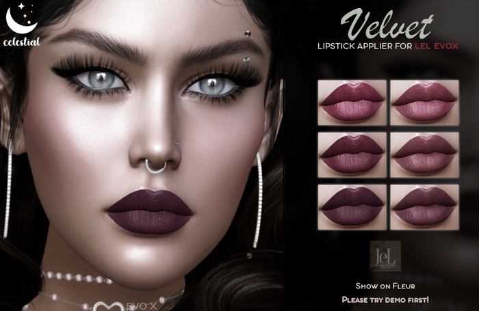 Celestial. Velvet Lip Applier for Lel EVO X DEMO